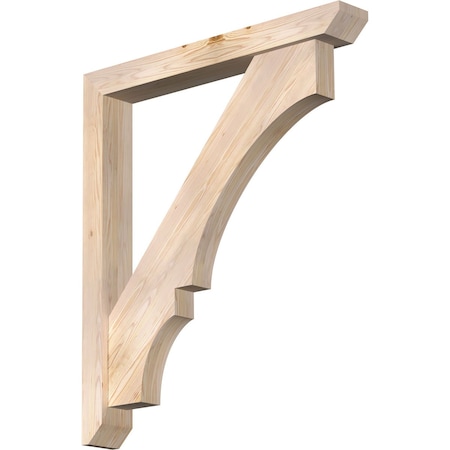 Ekena Millwork Balboa Slat Smooth Bracket w/ Offset Brace, Douglas Fir, 5 1/2"W x 42"D x 48"H BKT0604X42X48BOA06SDF